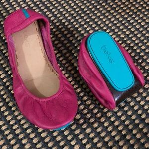 Matte pink Tieks size 9